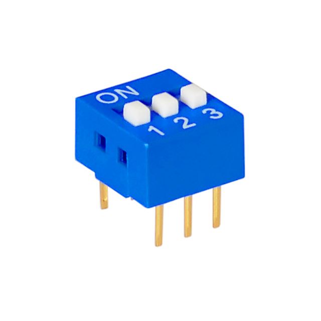 2.54mm 0.100" DIP switch SPST 3 positions