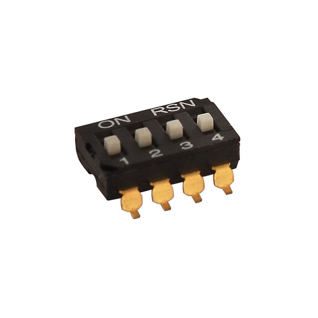 2.54mm 0.100" DIP switch SPST SMD 4 positions