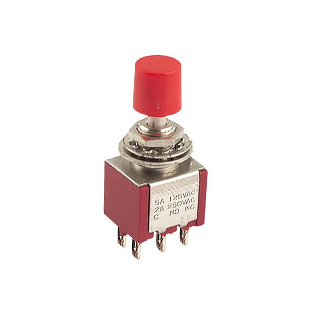 Mini pushbutton switch DPDT on-(on) 3A 120V 1A 250VAC momentary 6 positions