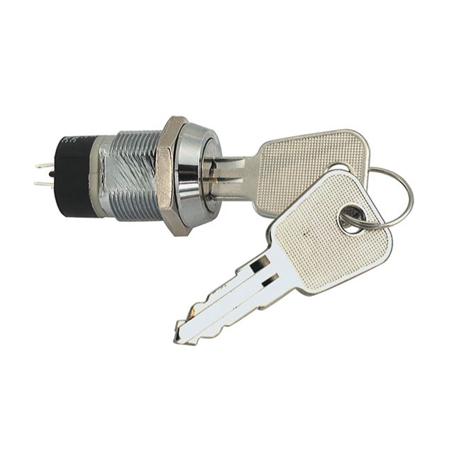 Keylock switch off-on 4A 125VAC 2A 250VAC 4 positions 2 key withdrawals turn 90°