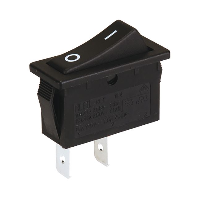 Rocker switch SPST on-off 15A 125VAC 7.5A 250VAC 2 positions with I-O