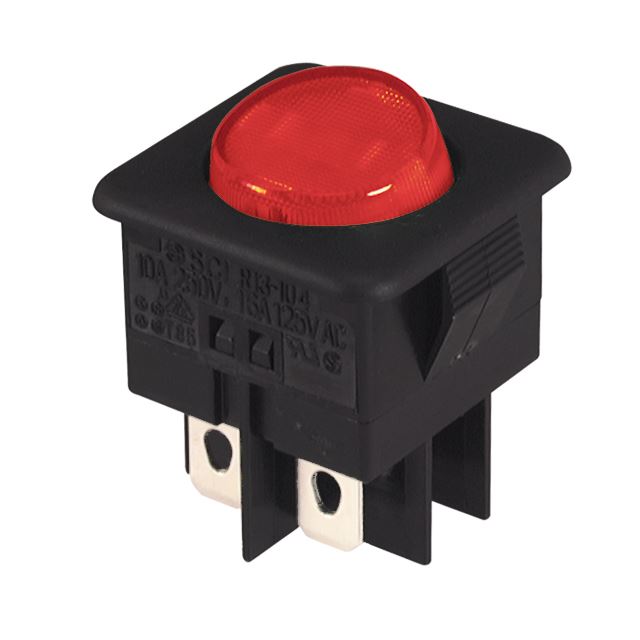 Illuminated rocker switch DPST on-off 16A 125VAC 10A 250VAC 4 positions