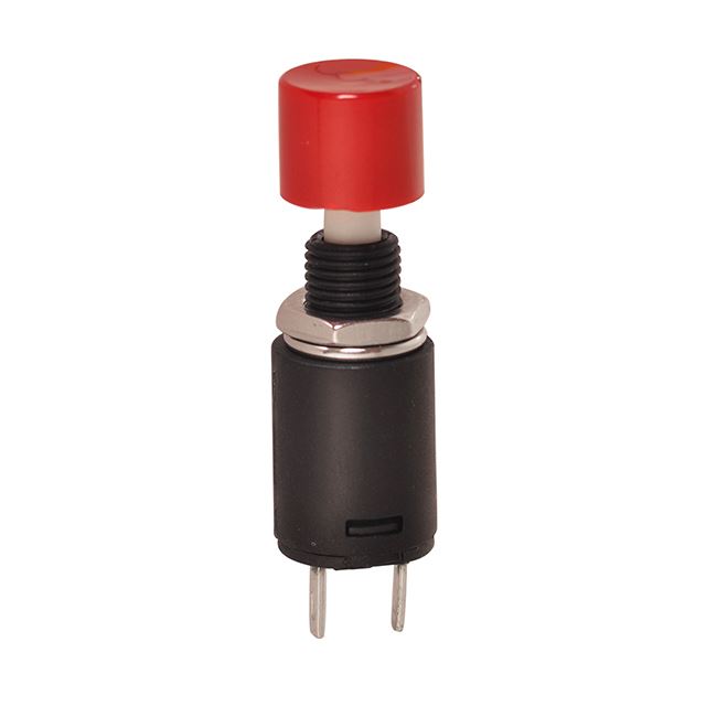 Miniature pushbutton switch SPST latching type off-on 3A 125VAC 2 pins