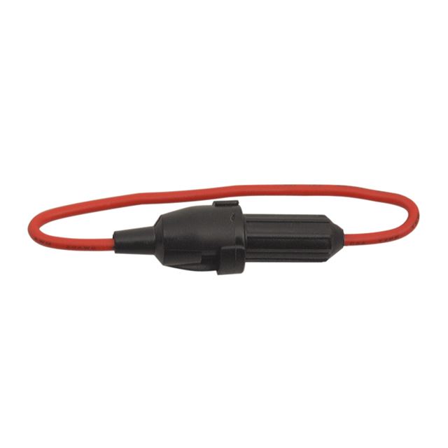 In-line fuse holder for 5.2mm x 20mm with 200mm lead