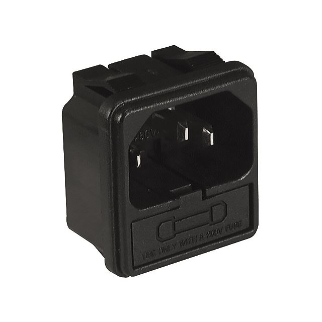 Panel mount snap-in IEC connector male IEC-60320 C14 10A 250VAC without fuse