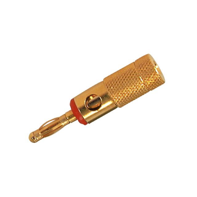 Banana plug 4mm cable mount gold