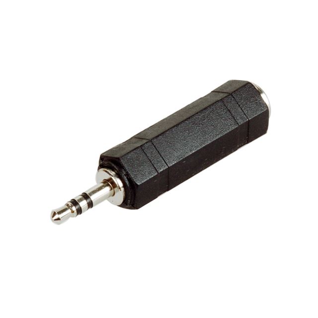 Audio adapter 3.5mm stereo plug to 6.35mm mono jack nickel plastic shell