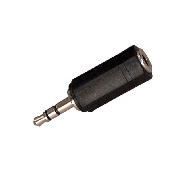 Audio adapter 3.5mm stereo plug to 3.5mm mono jack nickel plastic shell