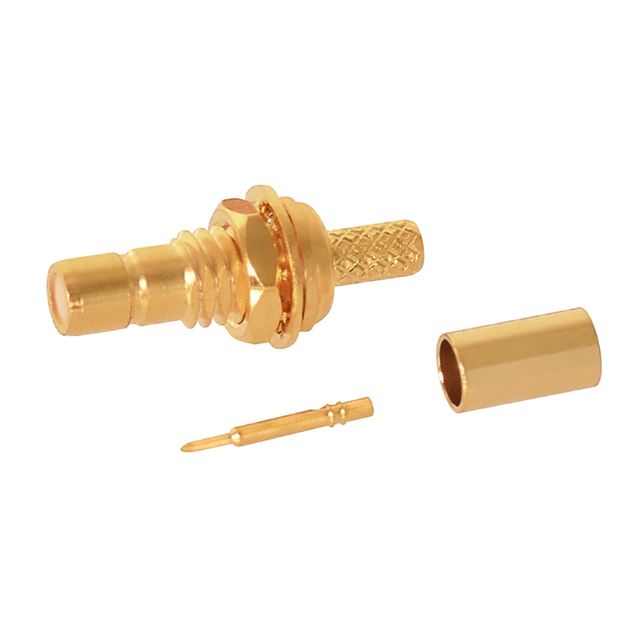 RF connector coaxial connector SMB jack crimp type RG174U bulkhead gold plated