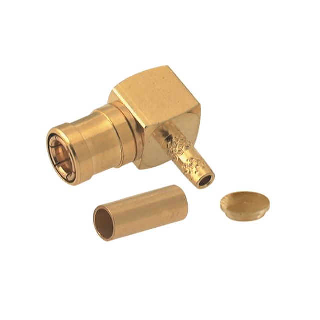RF connector coaxial connector right angle SMB plug crimp type RG174U gold plated
