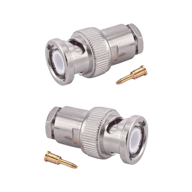 RF connector coaxial connector BNC plug clamp type RG59U gold pin