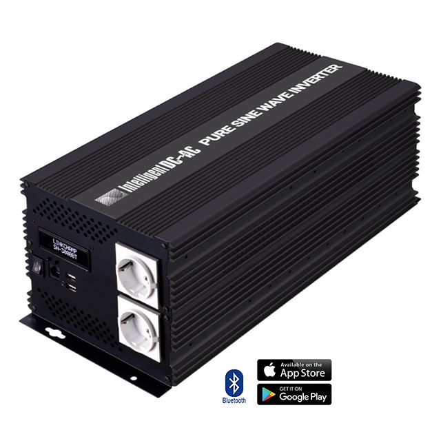 2500W 12V DC/AC inverter two european sockets with bluetooth QC3.0