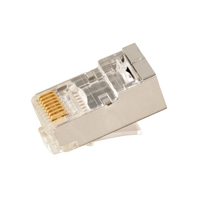 Modular connector shielded plug 8P8C RJ45 for CAT.6 passing through type