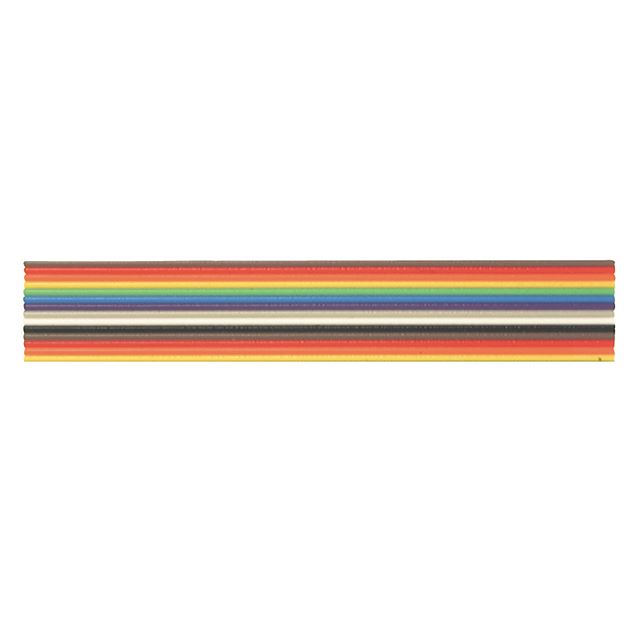 14 Ways flat ribbon cable color coded, 17.78mm width 28AWG 100ft