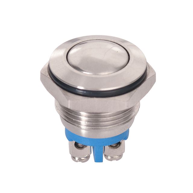 Metal pushbutton switch SPST NO type off-(on) momentary IP65 M16 2A 36VDC 2 pins