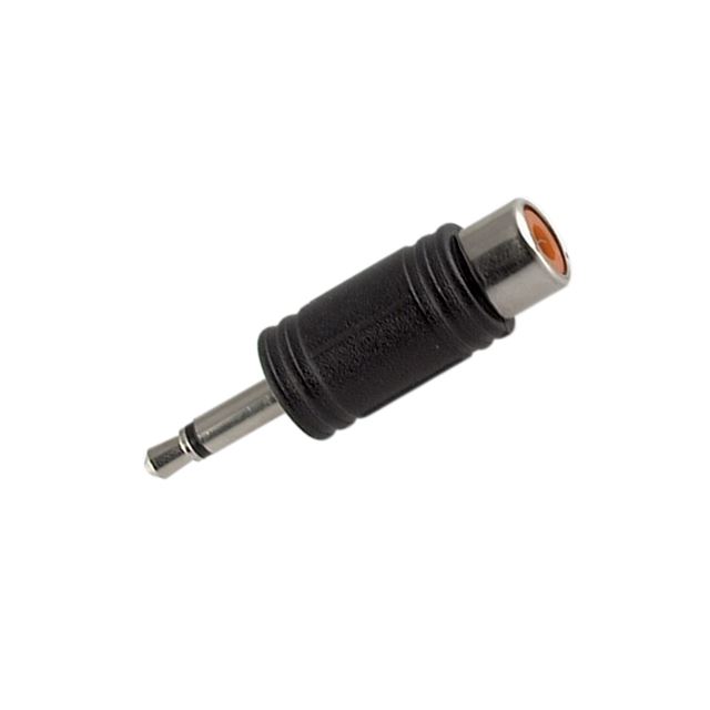 Audio/video adapter 3.5mm mono plug to RCA phono jack plastic shell