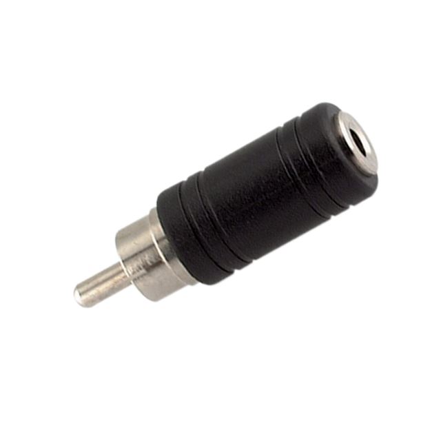 Audio/video adapter RCA phono plug to 3.5mm stereo jack plastic shell