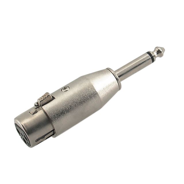 6.35 mono plug to 3 way female XLR connector