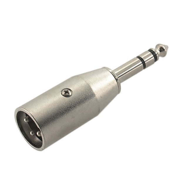 6.35mm stereo plug to 3 way male XLR connector