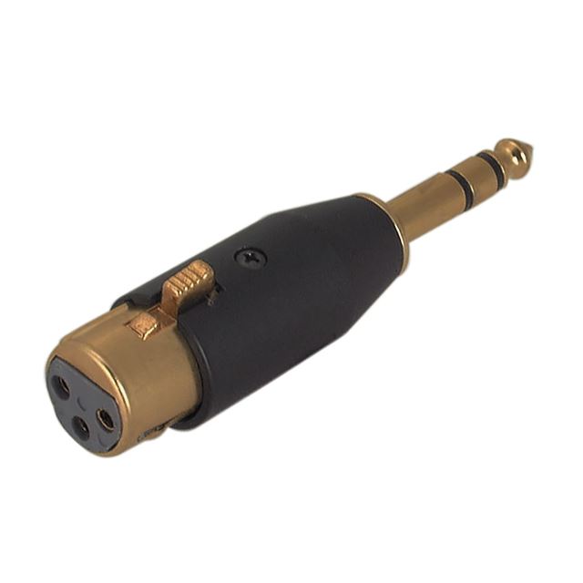 6.35mm stereo plug to 3 way female XLR connector gold