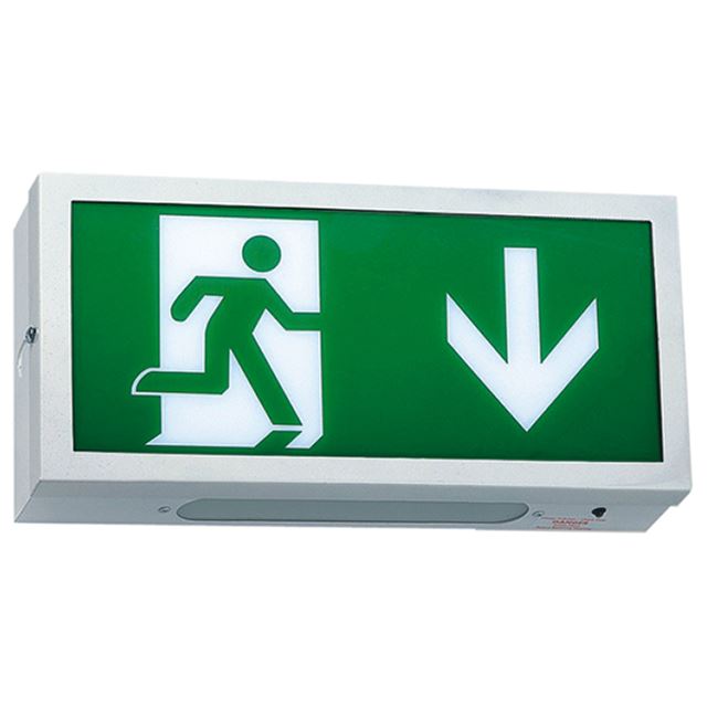 Illuminated emergency exit sign 3 hours IP20 LED